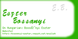 eszter bossanyi business card